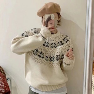 [BC653]메리 눈꽃 니트 스웨터